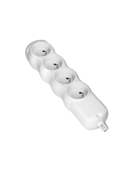 Rozgałęźnik wielogniazdowy 4x2P+Z, biały