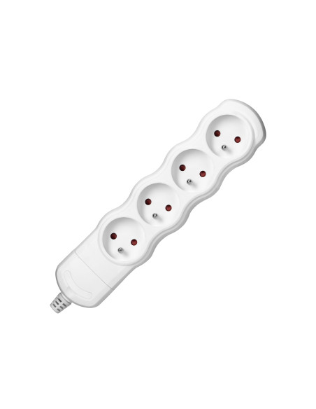 Rozgałęźnik wielogniazdowy 4x2P+Z, biały
