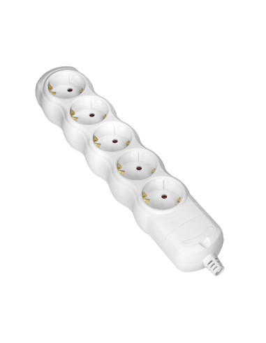 Rozgałęźnik 5x2P+Z Schuko, biały