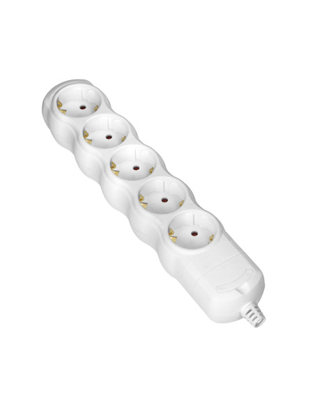 Rozgałęźnik 5x2P+Z Schuko, biały