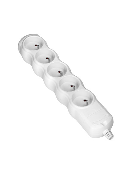 Rozgałęźnik 5x2P+Z, biały