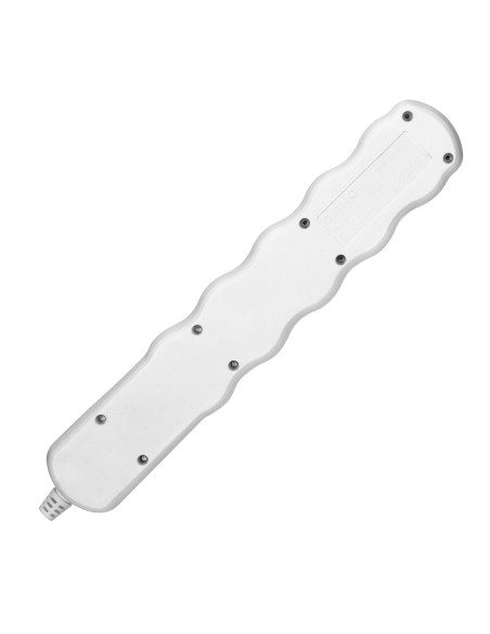 Rozgałęźnik z wyłącznikiem 5x2P+Z Schuko, biały