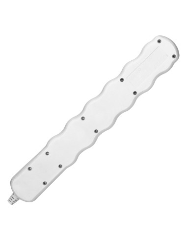 Rozgałęźnik z wyłącznikiem 6x2P+Z, biały