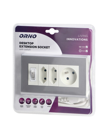 Przedłużacz biurkowy z wyłącznikiem...