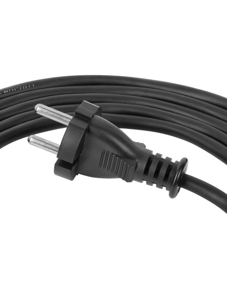 Przewód przyłączeniowy w izolacji gumowej z wtyczką H05RR-F 2x1,5mm2, 3m, czarny