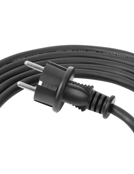 Przewód przyłączeniowy w izolacji gumowej z wtyczką Uni-Schuko H05RR-F 3x1,5mm2, 3m, czarny