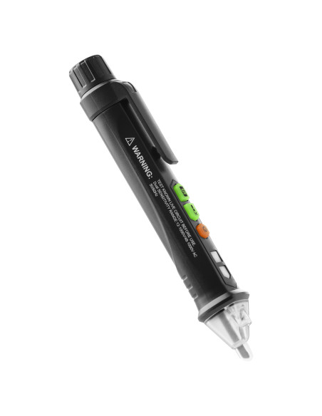 Indukcyjny tester napięcia z latarką, 12-1000V, AC/DC, czarny