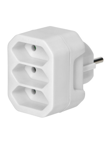 Rozgałęźnik 3x2P EURO biały 20 sztuk