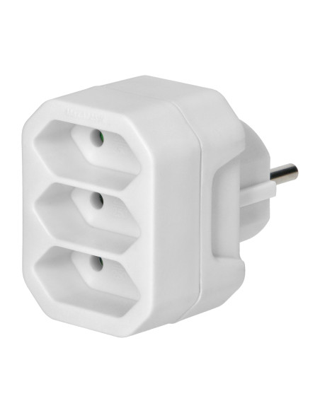 Rozgałęźnik 3x2P EURO biały 20 sztuk