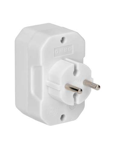 Rozgałęźnik 4x2P EURO biały 20 sztuk