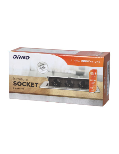 Gniazdo meblowe wpuszczane w blat z płaskim...