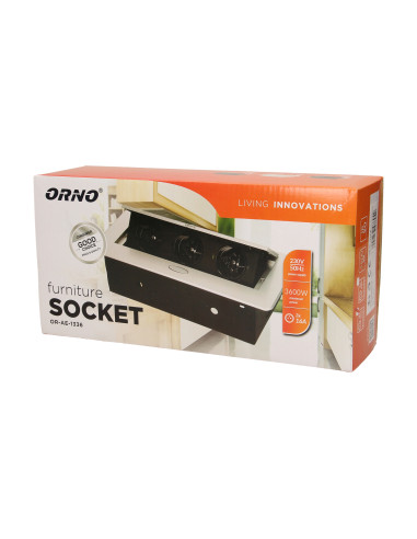 Gniazdo meblowe wpuszczane w blat z płaskim...