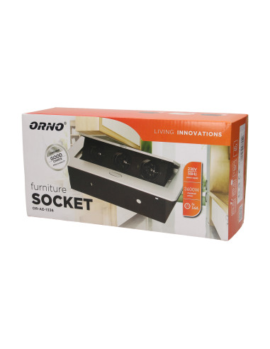 Gniazdo meblowe wpuszczane w blat z płaskim...