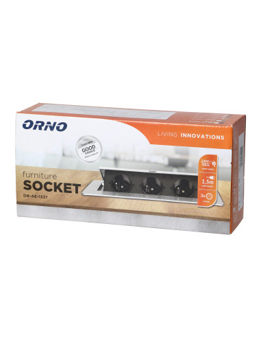 Gniazda meblowe w obudowie wpuszczanej w blat z...