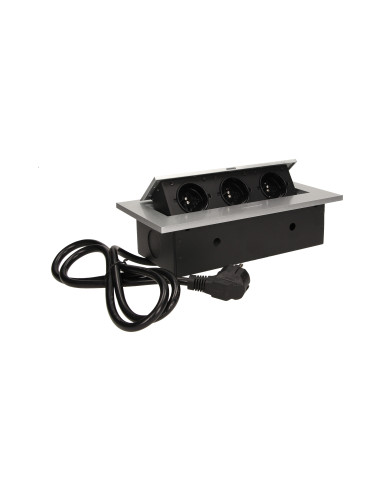 Gniazdo meblowe wpuszczane w blat z grubym...