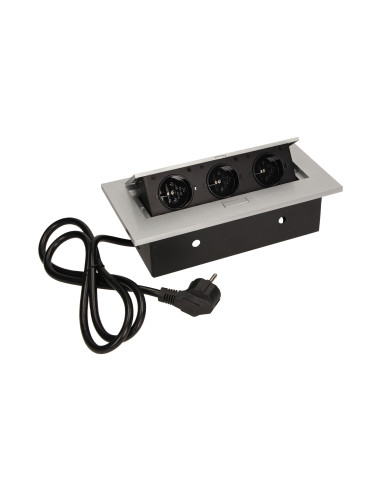 Gniazdo meblowe wpuszczane w blat z grubym...