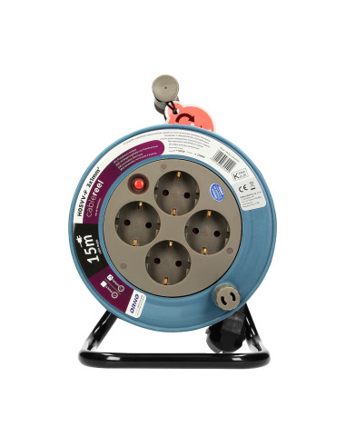 Przedłużacz bębnowy MINI, 4 gniazda 2P+Z,...