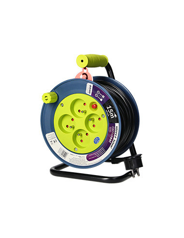 Przedłużacz bębnowy MINI, 4 gniazda 2P+Z,...