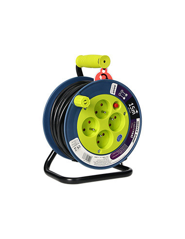 Przedłużacz bębnowy MINI, 4 gniazda 2P+Z,...