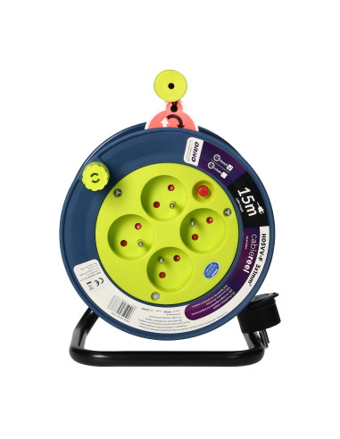 Przedłużacz bębnowy MINI, 4 gniazda 2P+Z,...