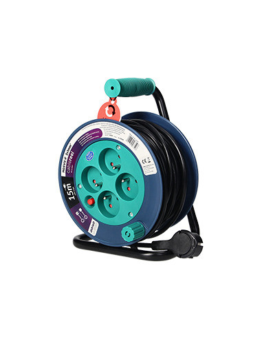 Przedłużacz bębnowy MINI, 4 gniazda 2P+Z,...