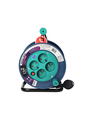 Przedłużacz bębnowy MINI, 4 gniazda 2P+Z,...