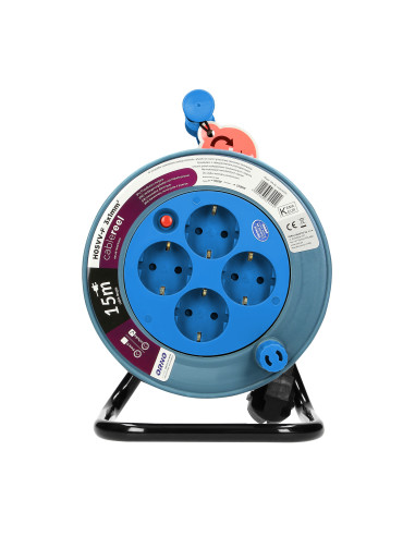  Przedłużacz bębnowy MINI, 4 gniazda 2P+Z,...