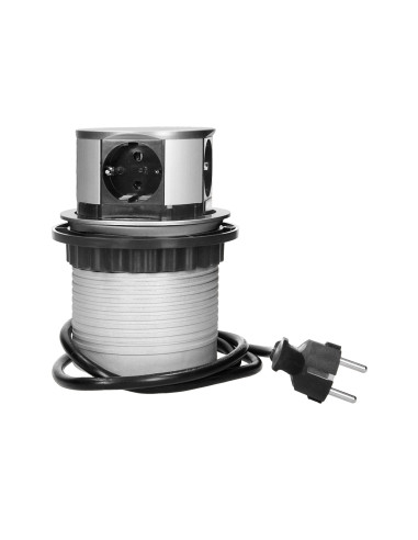 Gniazdo meblowe Ø10cm wysuwane z blatu z...