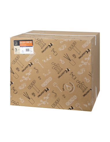 DUNIA 500 1P, lampa wisząca, E27  max.15W, czarna