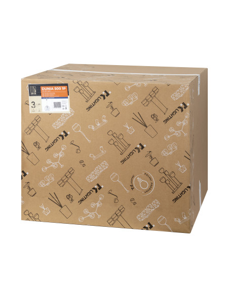 DUNIA 500 1P, lampa wisząca, E27  max.15W, czarna