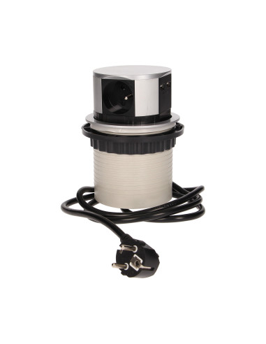 Gniazdo meblowe Ø10cm wysuwane z blatu z...