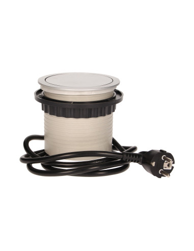 Gniazdo meblowe Ø10cm wysuwane z blatu z...