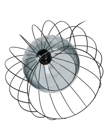 DUNIA 500 1P, lampa wisząca, E27  max.15W, czarna