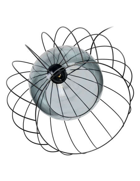 DUNIA 500 1P, lampa wisząca, E27  max.15W, czarna