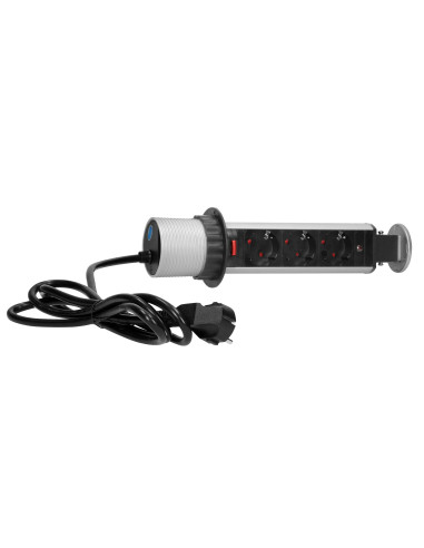 Gniazdo meblowe Ø6cm wysuwane z blatu z blokadą...