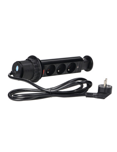 Gniazdo meblowe Ø6cm wysuwane z blatu z blokadą...