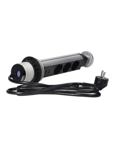 Gniazdo meblowe Ø6cm wysuwane z blatu z...