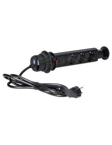 Gniazdo meblowe Ø6cm wysuwane z blatu z...