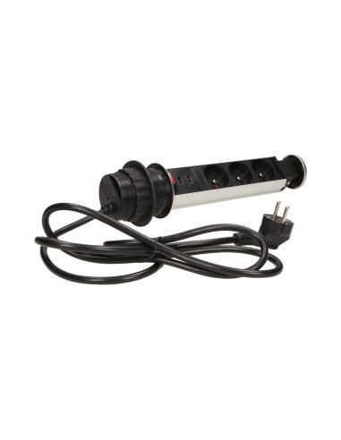 Gniazdo meblowe Ø6cm wysuwane z blatu z...