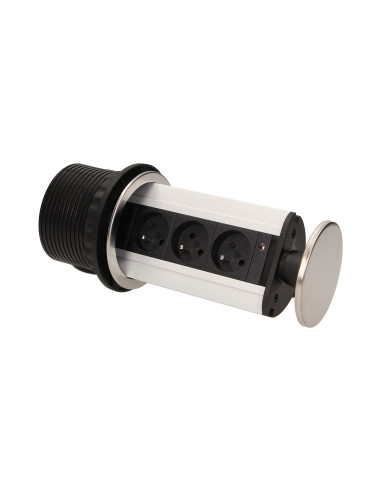 Gniazdo meblowe Ø10cm wysuwane z blatu z...