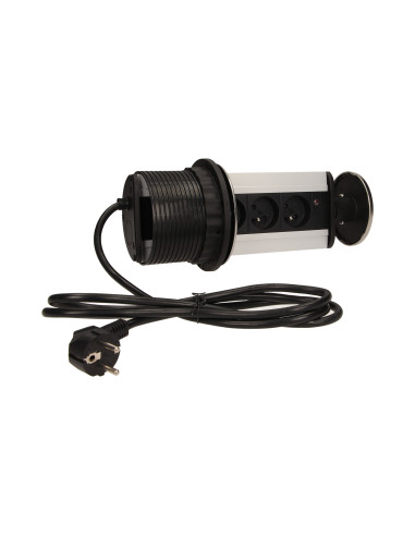 Gniazdo meblowe Ø10cm wysuwane z blatu z...