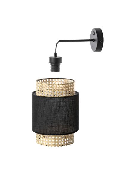 LANA 1P, kinkiet, E27 max. 60W, czarny