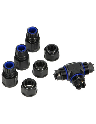 Konektor kablowy trójnik T IP68, 3x4mm², 450V/25A