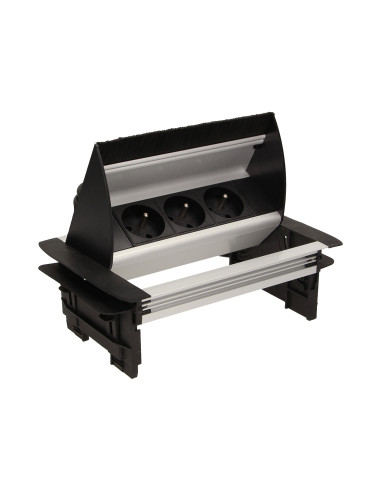 Gniazdo meblowe wpuszczane w blat ze szczotką...