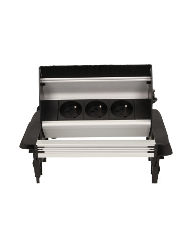 Gniazdo meblowe wpuszczane w blat ze szczotką...