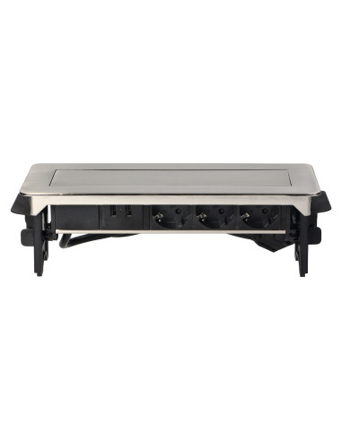 Gniazdo meblowe wpuszczane w blat w niklowanej...