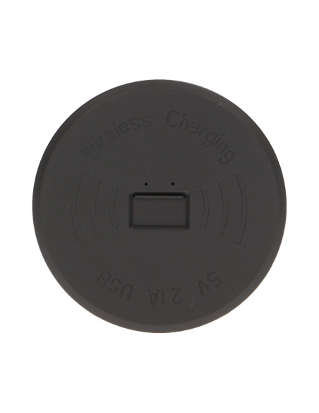 Bezprzewodowa ładowarka indukcyjna z dodatkowym portem USB, czarna