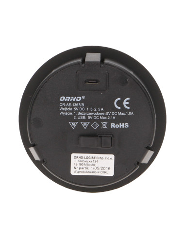 Bezprzewodowa ładowarka indukcyjna z dodatkowym...