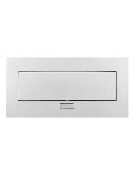 Gniazdo meblowe wpuszczane w blat z płaskim rantem, 3x2P+Z (Schuko), srebrne