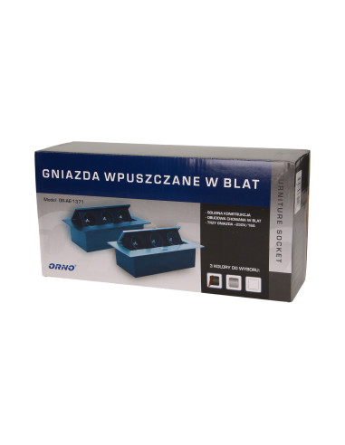 Gniazdo meblowe wpuszczane w blat z płaskim...